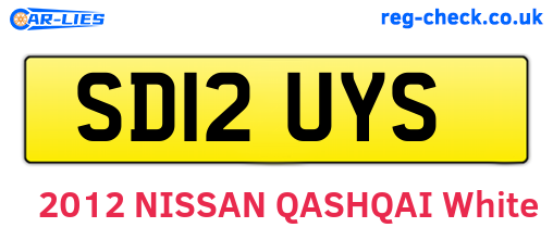 SD12UYS are the vehicle registration plates.