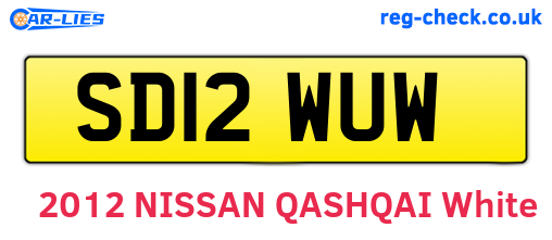 SD12WUW are the vehicle registration plates.