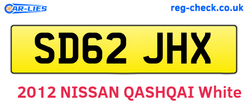 SD62JHX are the vehicle registration plates.