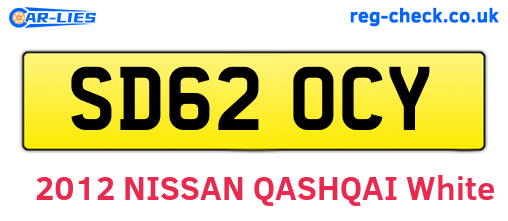 SD62OCY are the vehicle registration plates.