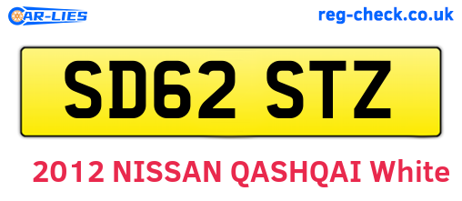 SD62STZ are the vehicle registration plates.