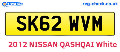 SK62WVM are the vehicle registration plates.