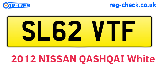 SL62VTF are the vehicle registration plates.