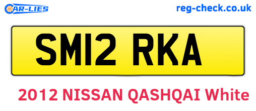 SM12RKA are the vehicle registration plates.