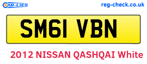 SM61VBN are the vehicle registration plates.