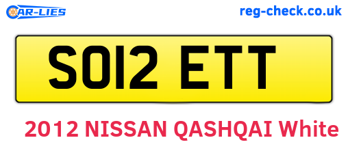 SO12ETT are the vehicle registration plates.
