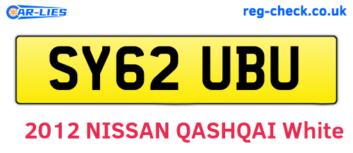 SY62UBU are the vehicle registration plates.