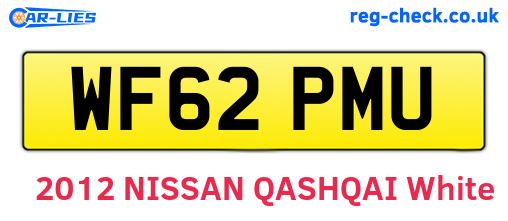 WF62PMU are the vehicle registration plates.