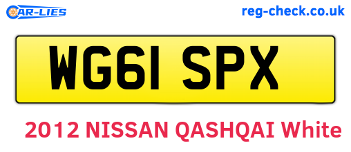 WG61SPX are the vehicle registration plates.