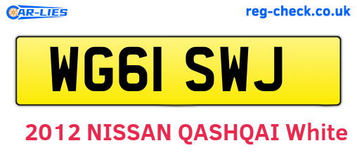 WG61SWJ are the vehicle registration plates.