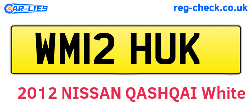 WM12HUK are the vehicle registration plates.