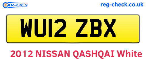 WU12ZBX are the vehicle registration plates.