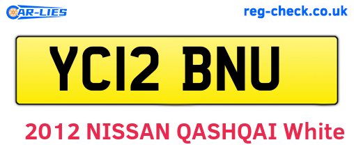 YC12BNU are the vehicle registration plates.