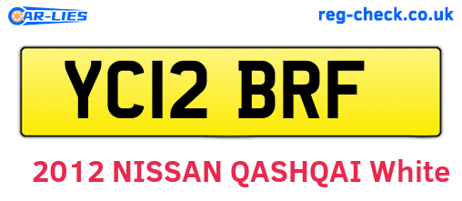 YC12BRF are the vehicle registration plates.