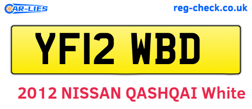 YF12WBD are the vehicle registration plates.