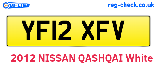 YF12XFV are the vehicle registration plates.