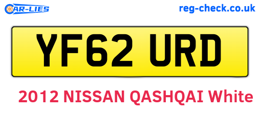 YF62URD are the vehicle registration plates.