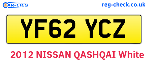 YF62YCZ are the vehicle registration plates.