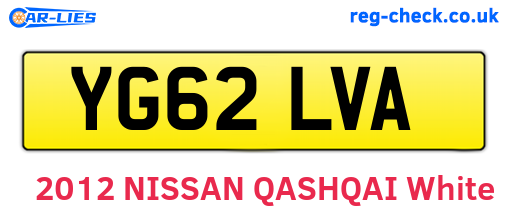 YG62LVA are the vehicle registration plates.