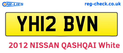 YH12BVN are the vehicle registration plates.