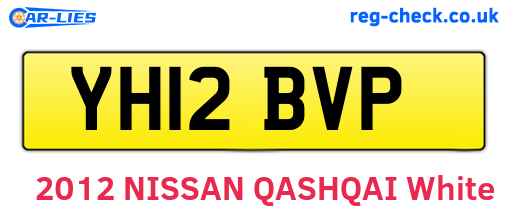 YH12BVP are the vehicle registration plates.
