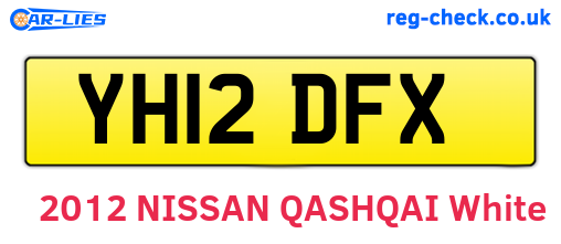 YH12DFX are the vehicle registration plates.
