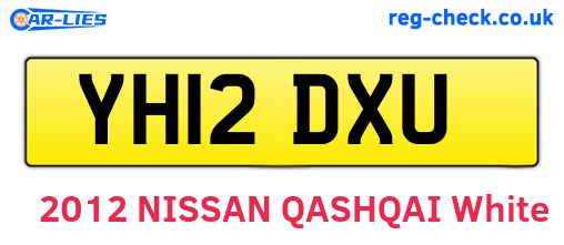 YH12DXU are the vehicle registration plates.