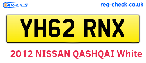 YH62RNX are the vehicle registration plates.