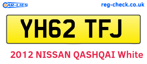 YH62TFJ are the vehicle registration plates.