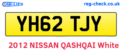 YH62TJY are the vehicle registration plates.