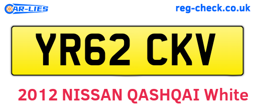 YR62CKV are the vehicle registration plates.