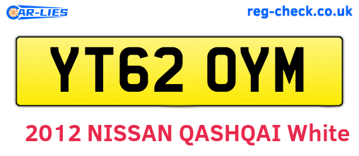 YT62OYM are the vehicle registration plates.