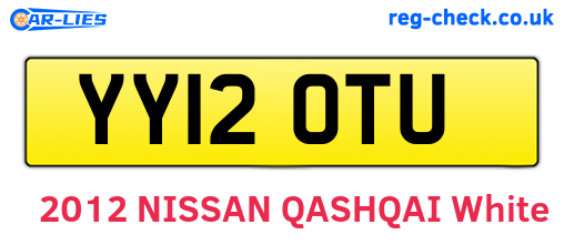 YY12OTU are the vehicle registration plates.