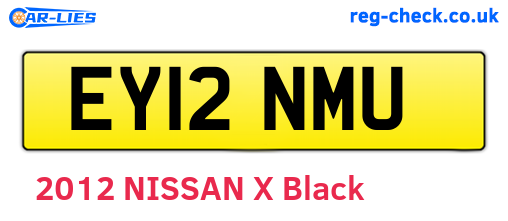 EY12NMU are the vehicle registration plates.