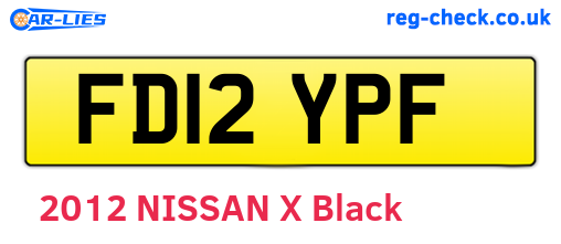 FD12YPF are the vehicle registration plates.