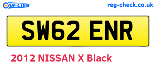 SW62ENR are the vehicle registration plates.