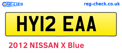 HY12EAA are the vehicle registration plates.