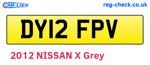 DY12FPV are the vehicle registration plates.