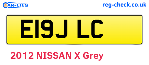 E19JLC are the vehicle registration plates.