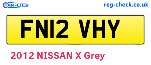 FN12VHY are the vehicle registration plates.