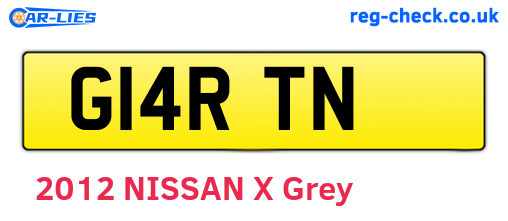 G14RTN are the vehicle registration plates.