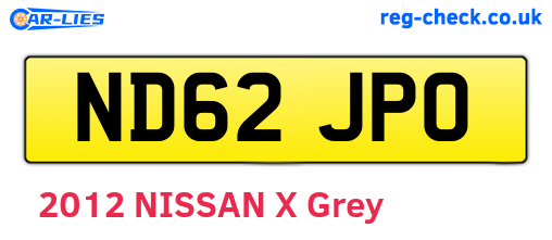 ND62JPO are the vehicle registration plates.
