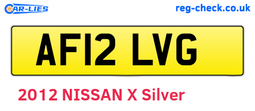 AF12LVG are the vehicle registration plates.