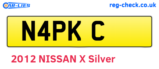 N4PKC are the vehicle registration plates.