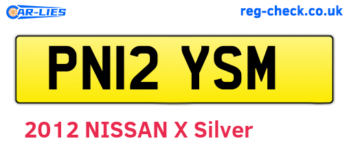 PN12YSM are the vehicle registration plates.