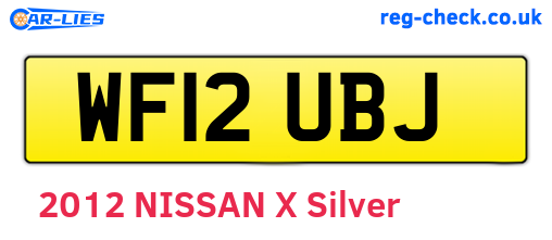 WF12UBJ are the vehicle registration plates.