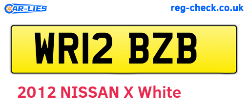 WR12BZB are the vehicle registration plates.
