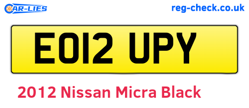 Black 2012 Nissan Micra (EO12UPY)