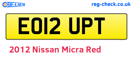 Red 2012 Nissan Micra (EO12UPT)