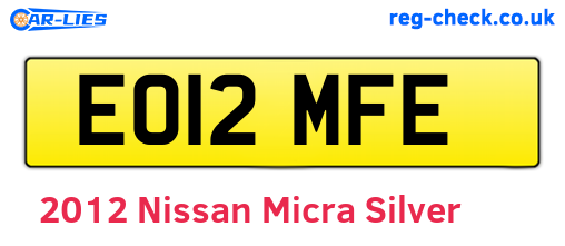 Silver 2012 Nissan Micra (EO12MFE)